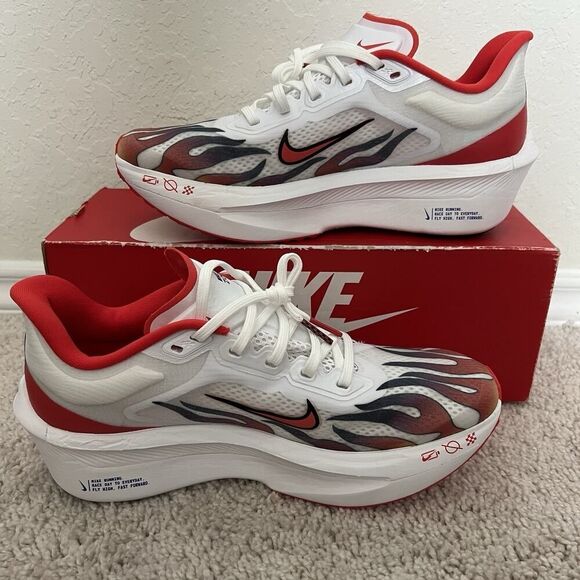 Nike Zoom Fly 6 Premium \'Ekiden Pack\' New White Red HQ3498-100 Mens Size 7.5 New main image 5